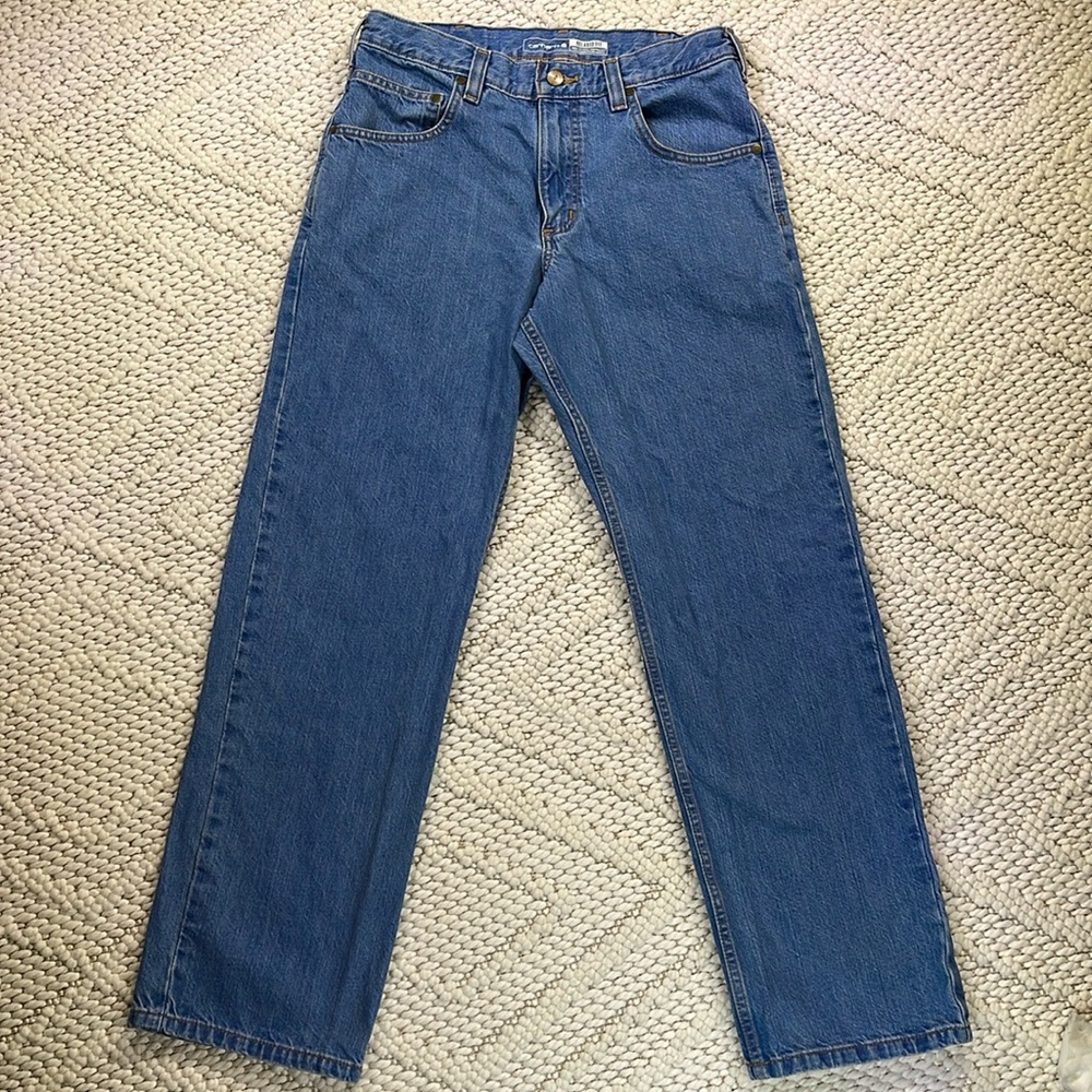 Carhartt Blue Straight-Leg Men’s Jeans